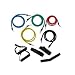 Set of 5 NEW Premium Latex Power Resistance Bands Tubes Cords w/ free Door Anchor, Storage Bag and Exercise Instructions