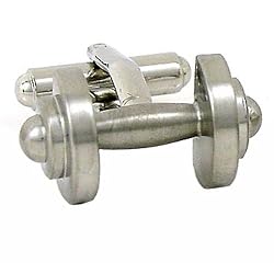 Weightlifting Themed Executive Cufflinks w/Jewelry Box