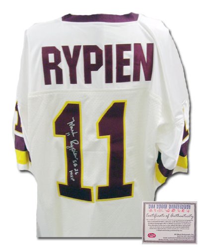 Mark Rypien Washington Redskins NFL Hand Signed Authentic Style Away White Jersey