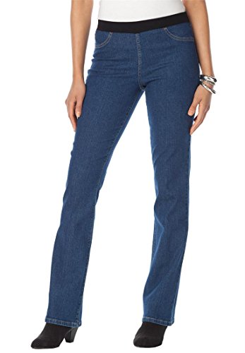 Plus Size Petite Super Stretch Denim Bootcut Leggings With Ultimate Fit