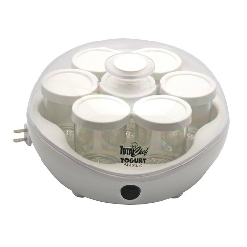 Koolatron TCYM-07 Yogurt Maker 7 Jars (5-Ounces Each), White