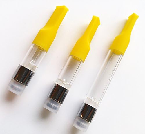 Grow Tech 510 Oil Cartridges Colored Mouthpiece 25 Pack (.4ml, Yellow)