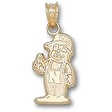 University of Nebraska Lil Red Mascot 5/8 Pendant (Gold Plated)