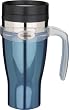 Trudeau Autobahn 16-Ounce Stainless Steel Travel Mug, Blue