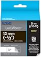 Epson LabelWorks Standard LC Tape Cartridge ~1/2-Inch White on Espresso (LC-4NWT5)