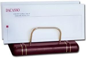 Burgundy Leather Gold Stripped Letter Holder