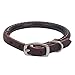 Coastal Pet Circle T Latigo Leather Round Dog Collar - Handcrafted Leather Pet Collar for Dogs - Comfortable for Dogs with Long Hair or Sensitive Skin - 3/8