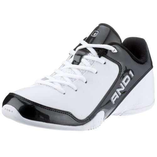 AND 1 Men's Sport Low Basketball Shoe,White/Black/Silver,11 M