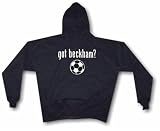 Got Beckham? Soccer Ball Logo Men's Hoodie Sweat Shirt Small thru 4XL