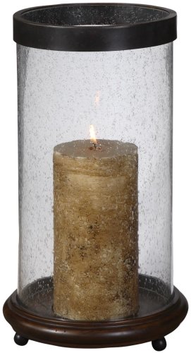 Layla Antiqued Hickory Wood Candle Holder