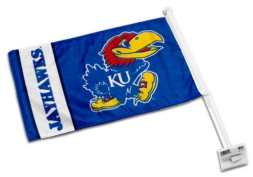 Kansas University Car Flag - Set of 2 Flags