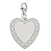 Disc: Filigree Heart Charm with Lobster Clasp, 14k title=