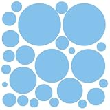72 Cool Blue Wall Dots Peel and Stick Wall Art