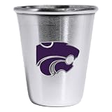 Set of 2 Kansas State Wildcats Stainless Shot Glass - NCAA College Athletics - Fan Shop Merchandise
