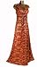 Evening Dress Maxi Empire Style Long Boho Dress Burgundy Red with Gold Plus Size 16-24