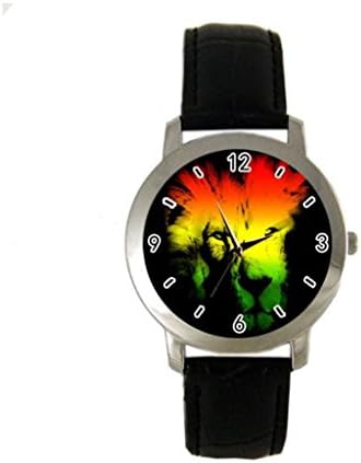 New Bob Marley Rasta Colour Seamless Custom leather fashion watch men and women
