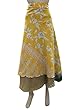 Yellow Sari Wrapskirt Vintage Dress Beach Cover Up