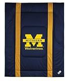 MICHIGAN WOLVERINES OFFICIAL LOGO TWIN SIZE JERSEY COMFORTER