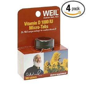 Dr. Weil Vitamin D Micro-Tabs, 100 Tablets (Pack of 4)