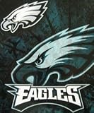 Philadelphia Eagles 50"x60" Roll-Out Style Royal Plush Raschel Throw Blanket Warm Durability