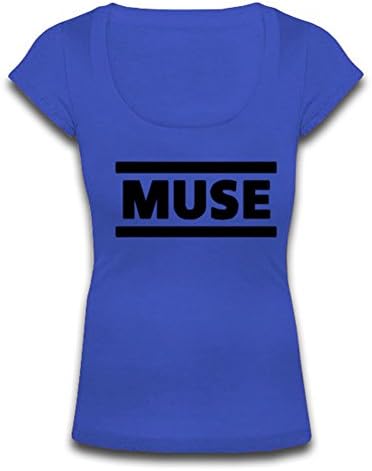 Mafiale Womens Scoop Neck A0248 Muse T-shirt (L, royal blue)