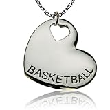 Basketball Sport Heart Necklace