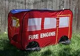 Fire Truck Pop up Play Tent Fire Fighter Pretend Play Firetruck with Carry Bag