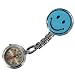 Schwesternuhr Trend Uhr Typ Smiley mit Clip hellblau Kitteluhr Krankenschwesteruhr Pflegeruhr Ansteckuhr Original Damenuhr Herrenuhr mit Clip Tiga-Med