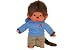 Junge Monchhichi mit Hose und Kauzen Pulli blau Monchichi Sweater Sweat Boy