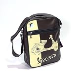 Sac Vespa, marron logo scooter