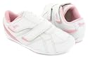 Lonsdale "Cartmel" Girls Low Profile Fashion Velcro Trainers - White/Pink