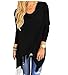 Women's Tassel Hem Crew Neck Knited Wraps Sweater Coat Outwear