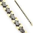 316L Stainless Steel IP Gold and Black Square Bracelet - Length 8.66" (220mm) - Width 10mm