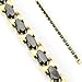Mens Inverted Squares Gold and Black Plated Links title=
