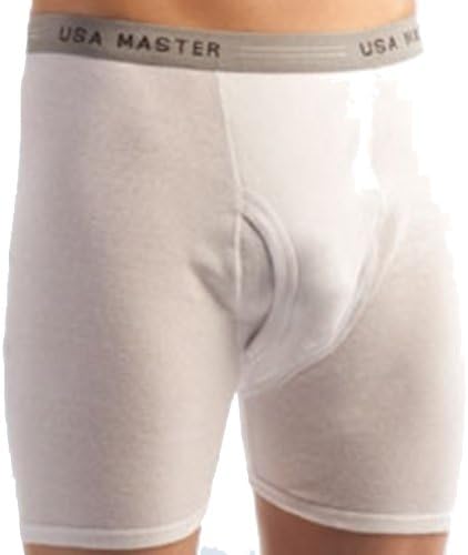 US Master Men's 12 ps(6packs)White Boxer Brief Assorted XL