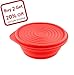 Collapsible Silicone Bowl for Camping - Food-grade & Space-Saving, Red - by Not Just A Gadget