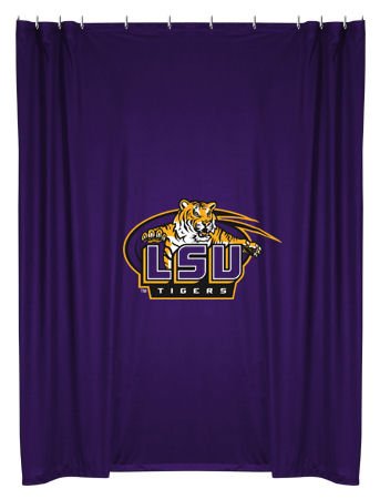 LSU Jersey Material Shower Curtain