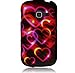 For SamsungGalaxy Centura S738C Hard Design Cover Case Colorful Hearts Accessory