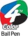 BIC 4-Color Grip Ball Pen, Assorted colors, 1ct (MMPGP1-Ast)