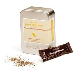Tsp Spices Organic Green Cardamom Ground, 12 One-teaspoon Packets, 1-Ounce Tins (Pack of 3)