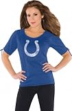 Touch By Alyssa Milano Indianapolis Colts Women's Slit Shoulder Top Large
