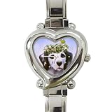 Limited Edition Violano Italian Charm Heart Watch Dalmatian Victorian
