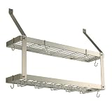 Rogar Estate Wall-Mounting 2-Shelf Wine Rack - Stainless Steel/ Chrome