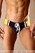 Tulio Lace-up Swimsuit - Navy/Yellow