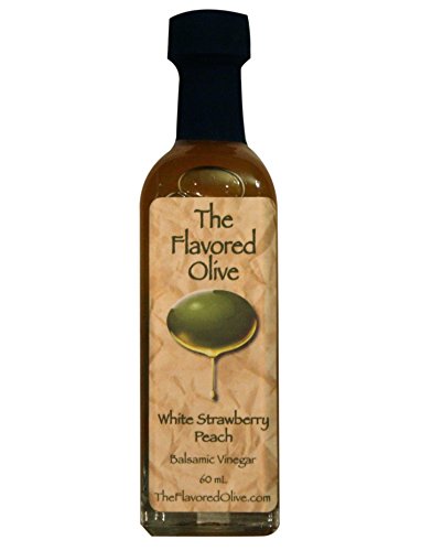 Strawberry Peach Infused Aged White Balsamic Vinegar, Made In Italy, 60ml Bottle