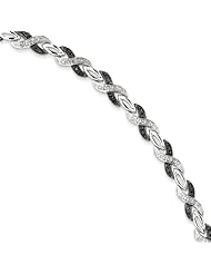Sterling Silver Black & White Diamond Bracelet