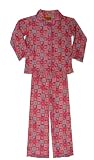 Curious George Heart Face Blocks Flannel Pajamas for girls