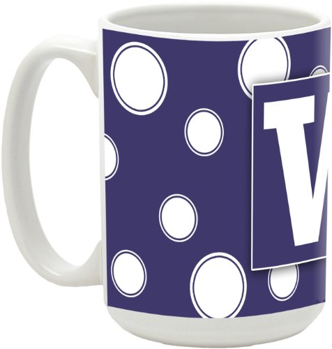 NCAA Washington Huskies 15-Ounce Polka Dots in Colors Ceramic Mug at Amazon.com