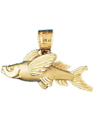 Dazzlers Solid 14k Gold Goldfish Charm Pendant Available in three colors from jewelsberry (weights:2.8 grams only)