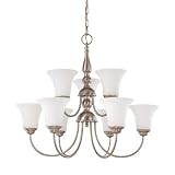 Nuvo Lighting Dupont Brushed Nickel Nine-Light Chandelier